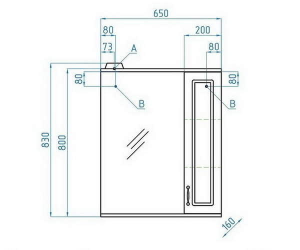 зеркало STYLE LINE ОЛЕАНДР 65
